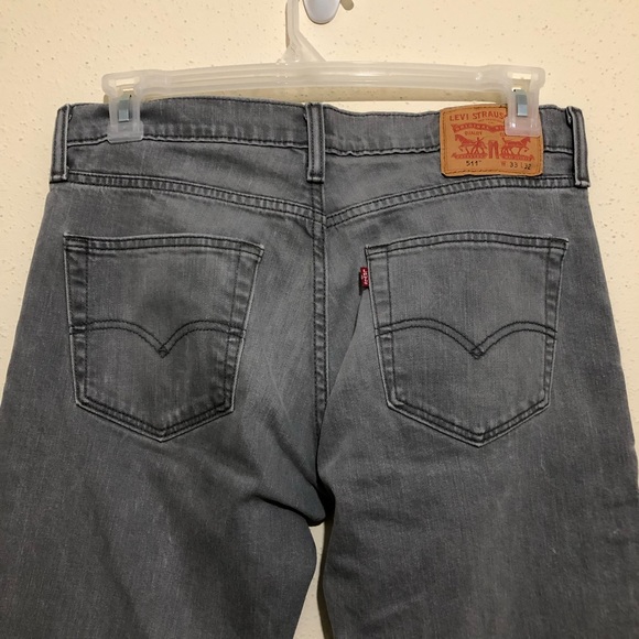 Levi's 511 Mens Size 33/32 Gray - Picture 4 of 5
